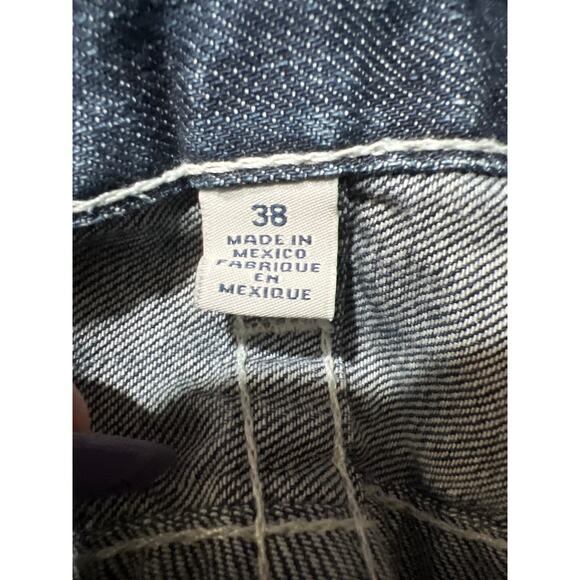 True Religion Mens Distress Straight With Flap Pockets Jeans Blue Size 38 - Picture 9 of 12